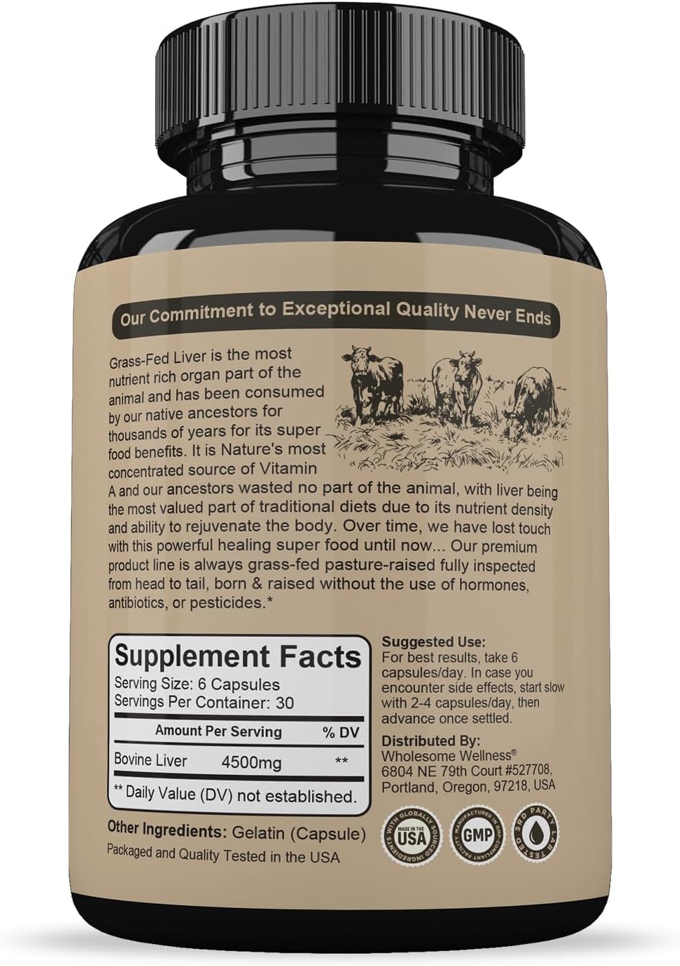 Pure Beef Liver Vitality Capsules